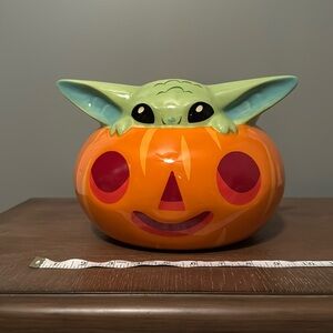 Disney Grogu Yoda pumpkin candy bowl
